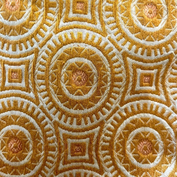 Vintage DAS Mini Handbag Beaded Double Handles Medallion Orange Cream Damask Y2K - Picture 8 of 9